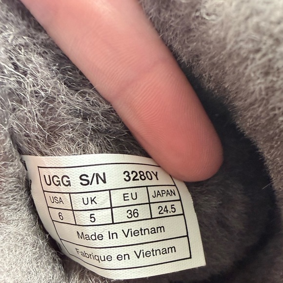 Gray Suede Bow Ugg Boots - Picture 5 of 5